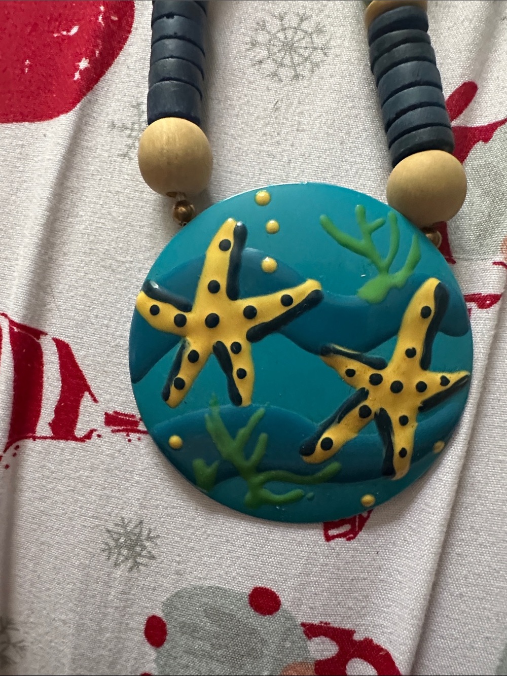 Kids Teal Starfish Pendant Necklace - Unbranded